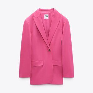 NWT ZARA OVERSIZED BLAZER STRAWBERRY